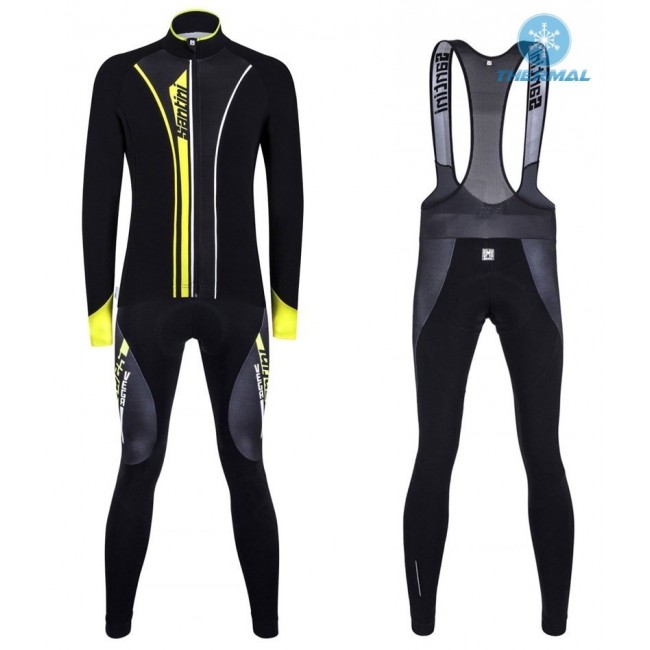 2016 Santini VEGA nero -giallo Thermo Squadre Pro Abbigliamento Ciclismo Maglia Ciclismo Manica Lunga e Salopette Lunga 46210-ST 2016 Santini VEGA nero -giallo Thermo Squadre Pro Abbigliamento Ciclismo Maglia Ciclismo Manica Lunga e Salopette Lunga 46210-ST