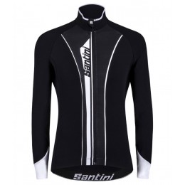 2016 Santini VEGA nero -bianco Maglie Ciclismo Manica Lunga 50192-IX
