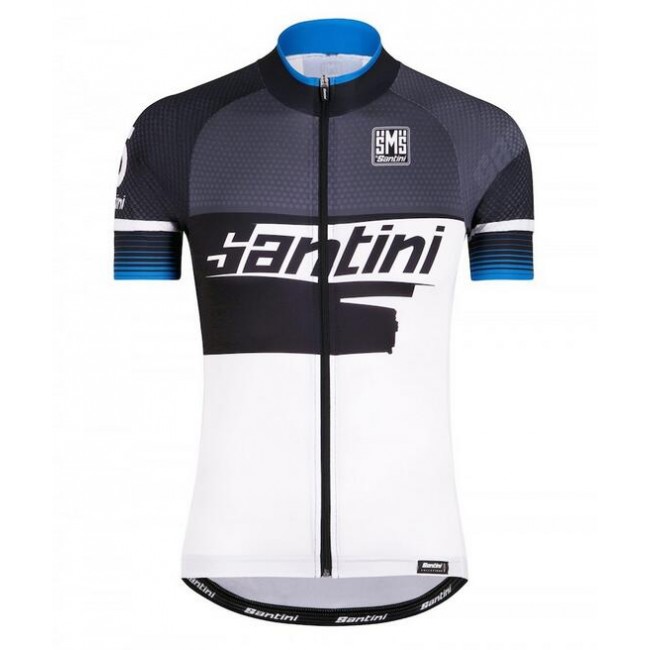 2016 Santini Atom 2.0 nero bianco blu Maglia Ciclismo Manica Corta 57254-ZS 2016 Santini Atom 2.0 nero bianco blu Maglia Ciclismo Manica Corta 57254-ZS
