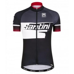 2016 Santini Atom 2.0 nero bianco Rosso Maglia Ciclismo Manica Corta 66615-EX