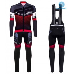 2016 Santini Interactive 3.0 nero -Rosso Thermo Squadre Pro Abbigliamento Ciclismo Maglia Ciclismo Manica Lunga e Salopette Lunga 88444-PU
