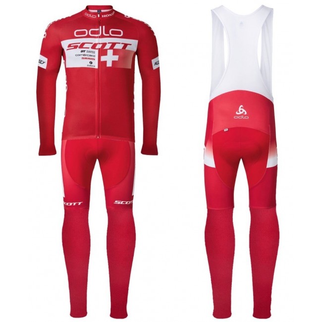 2016 Scott ODLO Team Rosso Squadre Pro Abbigliamento Ciclismo Maglia Ciclismo Manica Lunga e Salopette Lunga 17635-TF 2016 Scott ODLO Team Rosso Squadre Pro Abbigliamento Ciclismo Maglia Ciclismo Manica Lunga e Salopette Lunga 17635-TF