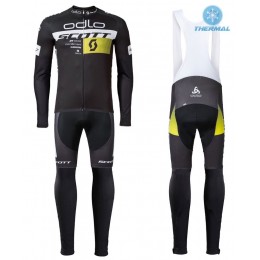 2016 Scott ODLO Team nero Thermo Squadre Pro Abbigliamento Ciclismo Maglia Ciclismo Manica Lunga e Salopette Lunga 21959-UO