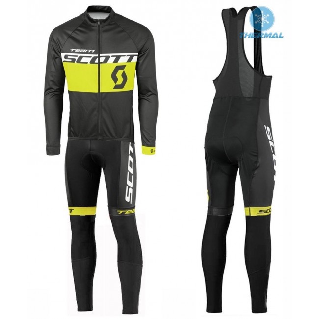 2016 Scott Team nero -giallo Thermo Squadre Pro Abbigliamento Ciclismo Maglia Ciclismo Manica Lunga e Salopette Lunga 16829-CK 2016 Scott Team nero -giallo Thermo Squadre Pro Abbigliamento Ciclismo Maglia Ciclismo Manica Lunga e Salopette Lunga 16829-CK