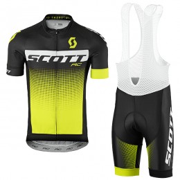 2017 Scott Rc nero bianco giallo Nuovo abbigliamento Ciclismo Completo Maglia Ciclismo Corta e Salopette 27498-ZR