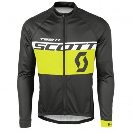 2016 Scott Team nero -giallo Maglie Ciclismo Manica Lunga 37077-DU