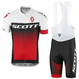 2017 Scott Rc bianco nero Rosso Nuovo abbigliamento Ciclismo Completo Maglia Ciclismo Corta e Salopette 40758-PI
