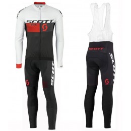 2016 Scott RC bianco -nero -Rosso Squadre Pro Abbigliamento Ciclismo Maglia Ciclismo Manica Lunga e Salopette Lunga 52360-FB