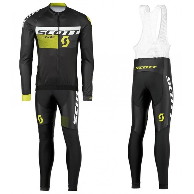 2016 Scott RC nero -giallo Squadre Pro Abbigliamento Ciclismo Maglia Ciclismo Manica Lunga e Salopette Lunga 61892-CD 2016 Scott RC nero -giallo Squadre Pro Abbigliamento Ciclismo Maglia Ciclismo Manica Lunga e Salopette Lunga 61892-CD