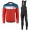 2017 Scott Rc blu Rosso Squadre Pro Abbigliamento Ciclismo Maglia Ciclismo Manica Lunga e Salopette Lunga 72007-GT