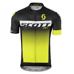 2017 Scott Rc nero bianco giallo Maglia Ciclismo Manica Corta 73945-PI