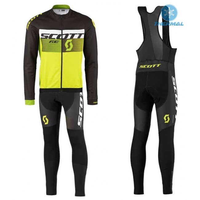 2016 Scott RC nero -bianco -verde Fluo Thermo Squadre Pro Abbigliamento Ciclismo Maglia Ciclismo Manica Lunga e Salopette Lunga 89572-RS 2016 Scott RC nero -bianco -verde Fluo Thermo Squadre Pro Abbigliamento Ciclismo Maglia Ciclismo Manica Lunga e Salopette Lunga 89572-RS