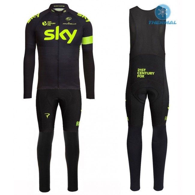2016 Sky Team Fluo edizione Thermo Squadre Pro Abbigliamento Ciclismo Maglia Ciclismo Manica Lunga e Salopette Lunga 46218-YJ 2016 Sky Team Fluo edizione Thermo Squadre Pro Abbigliamento Ciclismo Maglia Ciclismo Manica Lunga e Salopette Lunga 46218-YJ