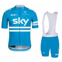 2016 SKY Blue Nuovo abbigliamento Ciclismo Completo Maglia Ciclismo Corta e Salopette 66852-ZD