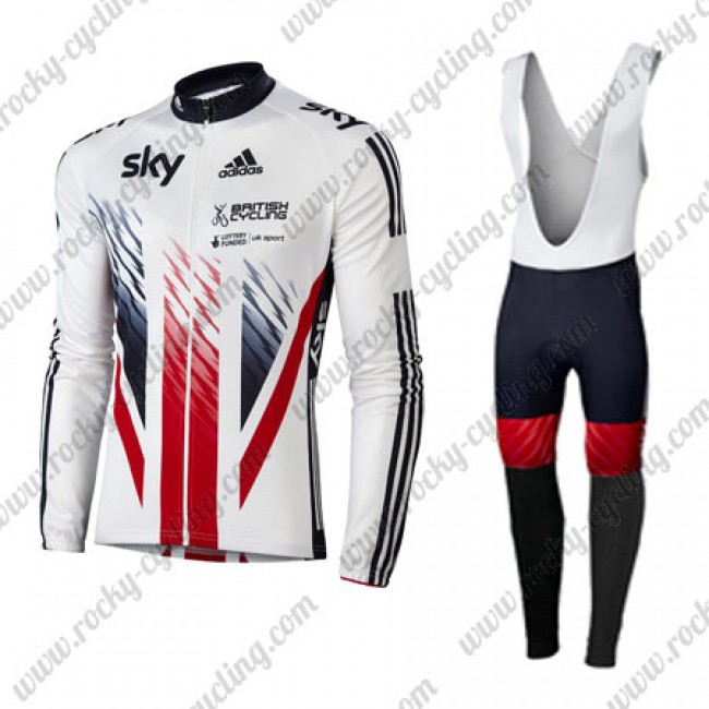 2016 Team SKY British Winter Abbigliamento Ciclismo Maglia Ciclismo Manica Lunga e Salopette Lunga 96283-NG 2016 Team SKY British Winter Abbigliamento Ciclismo Maglia Ciclismo Manica Lunga e Salopette Lunga 96283-NG