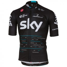 2017 Sky Pro Maglia Ciclismo Manica Corta nero 50584-BV