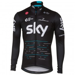 Sky Pro 2017 Maglie Ciclismo Manica Lunga nero 81915-IP