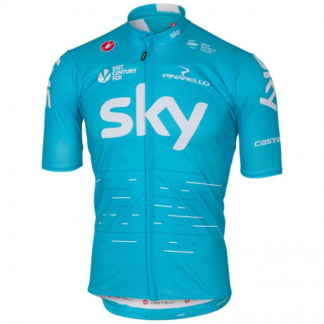 2017 Sky Pro Maglia Ciclismo Manica Corta blu 88106-EX 2017 Sky Pro Maglia Ciclismo Manica Corta blu 88106-EX
