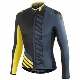 2016 Specialized Pro Team SZK nero -gris -giallo Maglie Ciclismo Manica Lunga 41989-GS