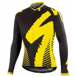 2016 Specialized Team LS nero -giallo Maglie Ciclismo Manica Lunga 83982-JP