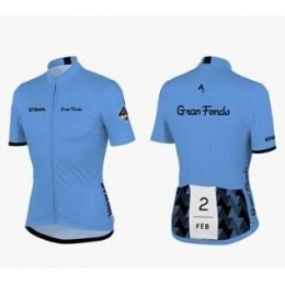 2016 Strava blu Maglia Ciclismo Manica Corta 13186-TD