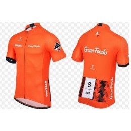2016 Strava Maglia Ciclismo Manica Corta arancia 24143-JT