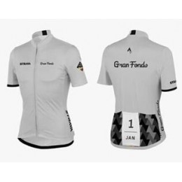 2016 Strava Maglia Ciclismo Manica Corta gris 26662-LP