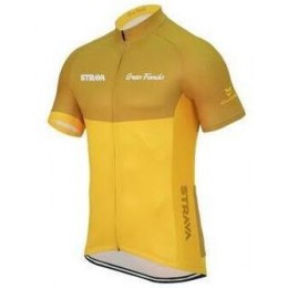 2016 Strava giallo Maglia Ciclismo Manica Corta 52739-IS