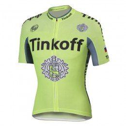 2016 Tinkoff Saxo Bank Fluo Light Green Maglia Ciclismo Manica Corta 66252-AN