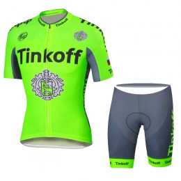 2016 Tinkoff Saxo Bank Fluo Green Nuovo abbigliamento Bici Completo Maglia Ciclismo Corta e Pantaloncini 75016-LW