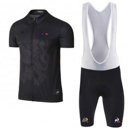 2017 Tour de France nero abbigliamento Maglie Ciclismo Manica Corta et Salopette Ciclismo 37324-EL