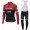 Trek Segafredo Pro 2017 Rosso Abbigliamento Ciclismo Maglia Ciclismo Manica Lunga e Salopette Lunga 31932-FP