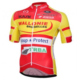 2016 WALLONIE BRUXELLES-GROUP PROTECT Maglia Ciclismo Manica Corta 46461-HT