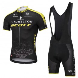2018 Mitchelton Scott abbigliamento Ciclismo Completo Maglia Ciclismo Corta e Salopette nero 10996CE