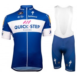 2018 Quick Step Floors blu abbigliamento Ciclismo Completo Maglia Ciclismo Corta e Salopette 20140TC