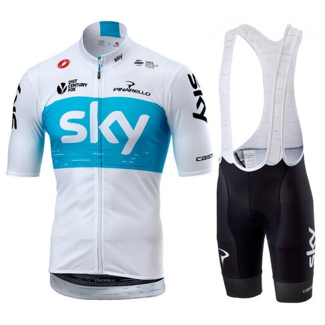 Squadre SKY 2018 bianco abbigliamento Ciclismo Completo Maglia Ciclismo Corta e Salopette 15482YE Squadre SKY 2018 bianco abbigliamento Ciclismo Completo Maglia Ciclismo Corta e Salopette 15482YE