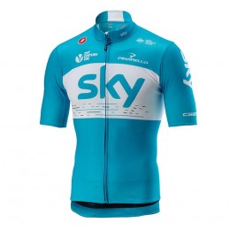 Squadre SKY 2018 blu Maglia Ciclismo Manica Corta 74794QU