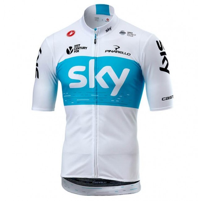 Squadre SKY 2018 bianco Maglia Ciclismo Manica Corta 98302PS Squadre SKY 2018 bianco Maglia Ciclismo Manica Corta 98302PS
