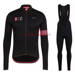 Completo Ciclismo 2019 Rapha RCC nero-Rose Maglia Ciclismo Manica Lunga e Salopette