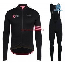 Completo Ciclismo 2019 Rapha RCC nero-Rose thermique Maglia Ciclismo Manica Lunga e Salopette Lunga