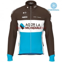 Completo Ciclismo 2019 AG2R Squadre thermique Maglia Ciclismo Manica Lunga