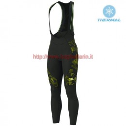 Completo Ciclismo 2019 ALE Camouflage nero-giallo Salopette Lunga Ciclismo thermique