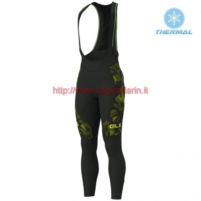 Completo Ciclismo 2019 ALE Camouflage nero-giallo Salopette Lunga Ciclismo thermique Completo Ciclismo 2019 ALE Camouflage nero-giallo Salopette Lunga Ciclismo thermique