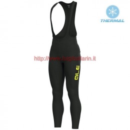 Completo Ciclismo 2019 ALE Slide nero-giallo Salopette Lunga Ciclismo thermique