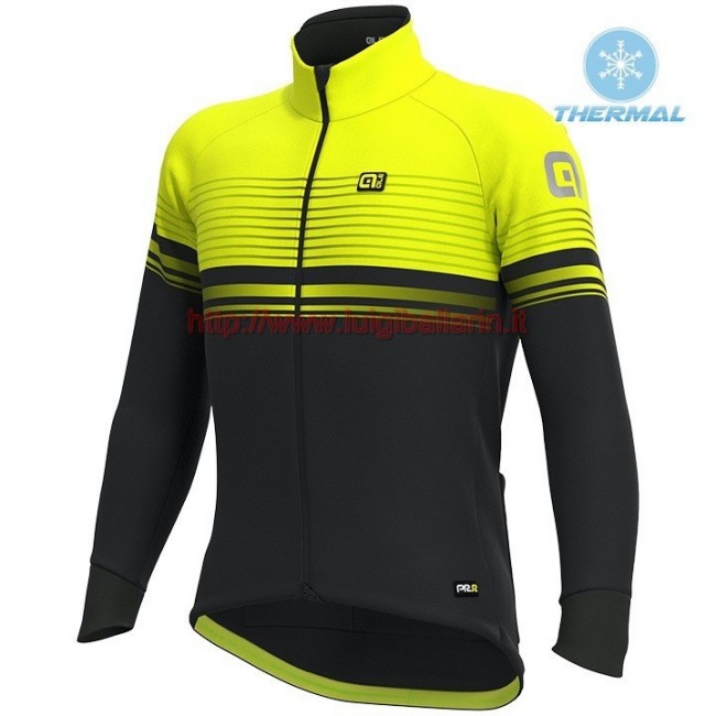 Completo Ciclismo 2019 ALE Slide nero-giallo thermique Maglia Ciclismo Manica Lunga Completo Ciclismo 2019 ALE Slide nero-giallo thermique Maglia Ciclismo Manica Lunga