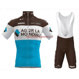 Completo Ciclismo 2019 Ag2r La Mondiale Squadre abbigliamento Bici Completo Maglia Ciclismo Corta e Salopette