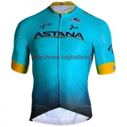 Completo Ciclismo 2019 Astana Squadre Maglia Ciclismo Manica Corta