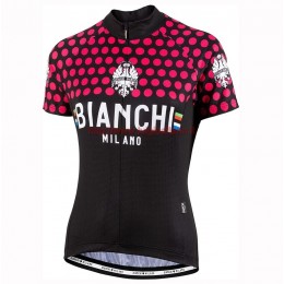 Completo Ciclismo 2019 Bianchi Dot rosso donna Maglia Ciclismo Manica Corta