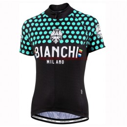 Completo Ciclismo 2019 Bianchi Dot verde donna Maglia Ciclismo Manica Corta