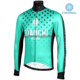Completo Ciclismo 2019 Bianchi Milano FT verde thermique Maglia Ciclismo Manica Lunga